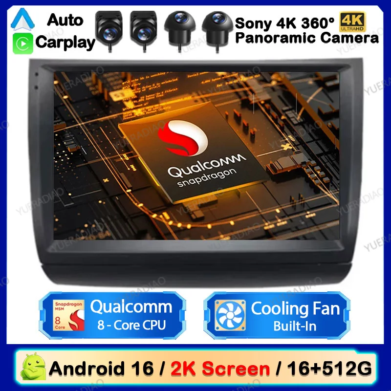Android 16 Carplay Auto For Toyota Prius 20 2002 2003 2004 2005 2006 2007 2008 2009 Multimedia Player Car Radio WIFI+4G GPS NAVI
