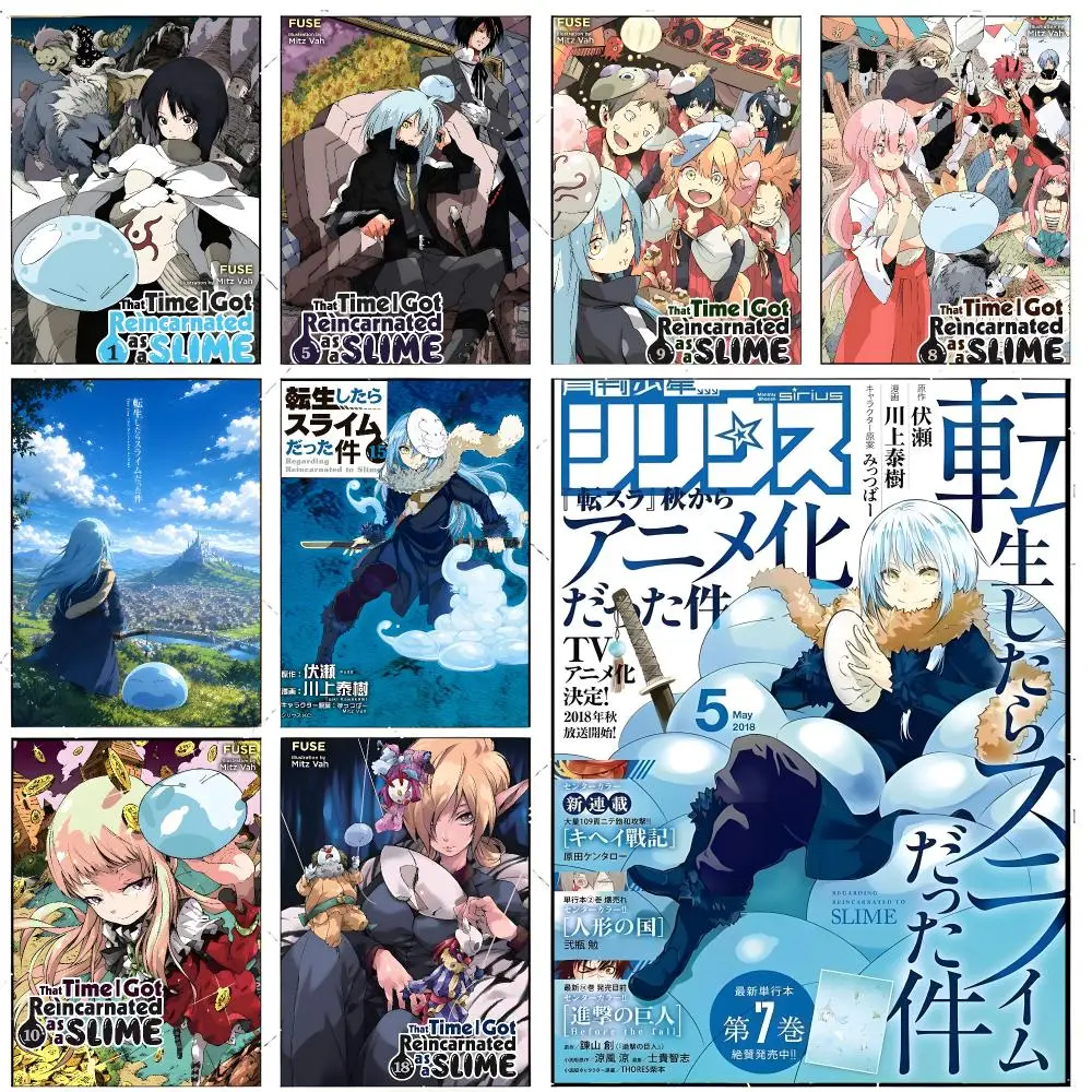 Anime Fantasy T-That Time I Got Reincarnated As A Slime Poster Premium Decor Art & Gift for Household Lounge Home Ornaments