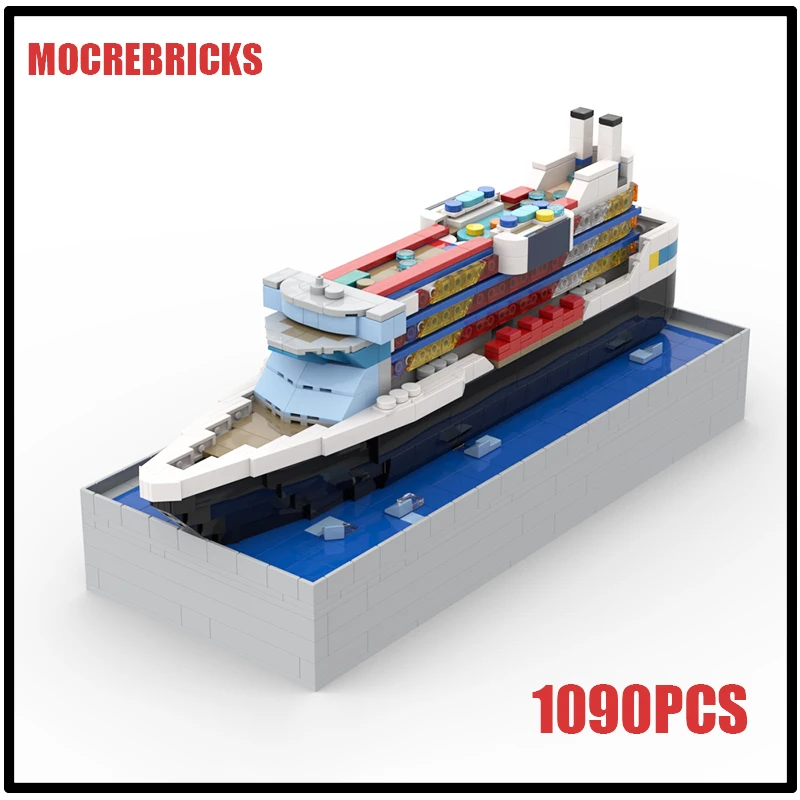 

MOC-230253 Cruise Ship Series Utopia Cruiser Assembling Building Blocks Model Technology Bricks Toys Children's Puzzle Gifts ﻿