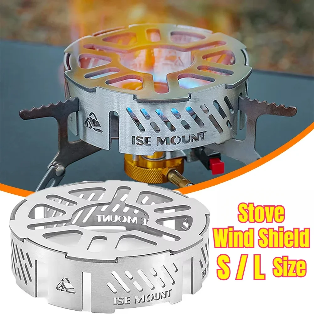 

Mini Wind Shield Camping Stoves Windproof Ring S/L Stainless Steel Gas Picnic Cookers Outdoor Wind Deflectors Stove Windshield