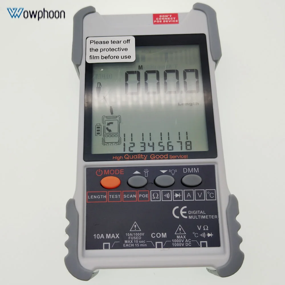Lan Network Cable Tester Tool, Backlight Analogs Digital Search POE Test, Cable Pairing Multimeter, LCD Display, Customized