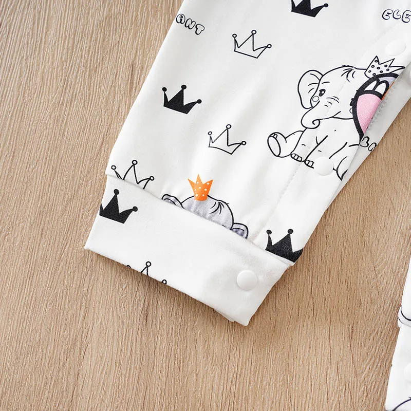 Autumn Clothes Toddler Jumpsuit New Style Casual Cartoon elephant Cute Clothes Toddler Jumpsuit Costume Romper Onesie Boy Girl
