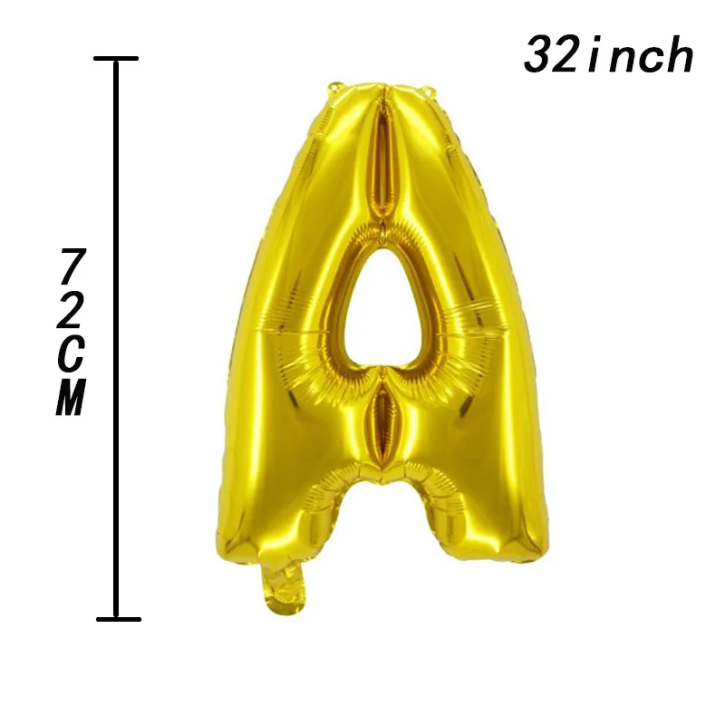 32/40 인치 로즈 골드 실버 대형 호일 편지 풍선 웨딩 생일 파티 장식, 어린이 및 성인 풍선 도매