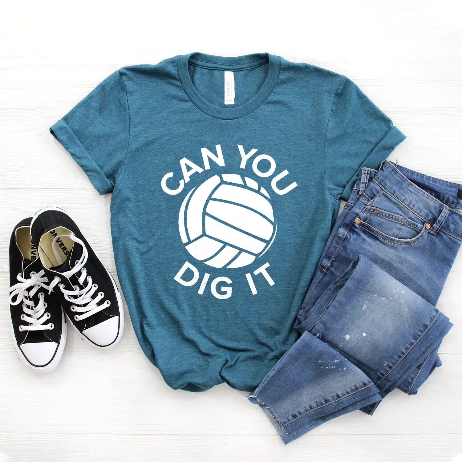 

Футболка Can You Dig It, волейбольная футболка Love Vball Girls Team Softstyle