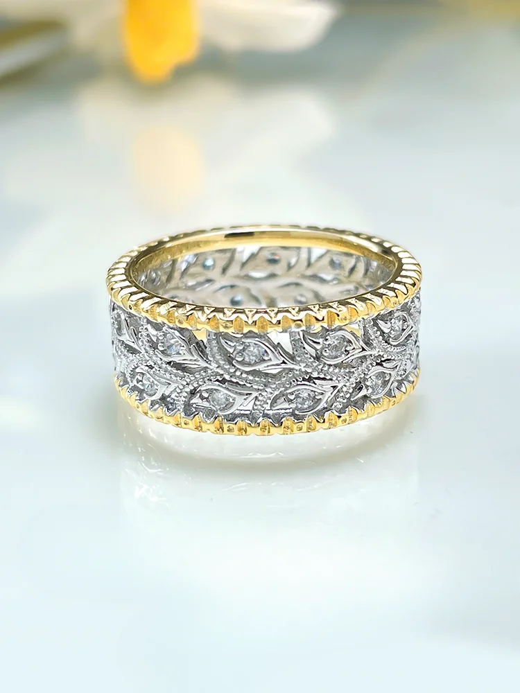 

Fashion Light Luxury Diamonds Personalized Ring 925 Silver Ring High Carbon Diamonds Small Design Versatile Food Ring