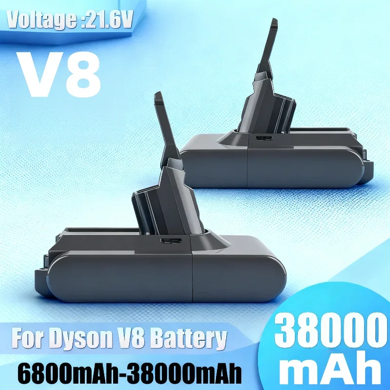 

Аккумулятор 38000 мАч 21.6В для пылесоса Dyson V8 Absolute Animal, литий-ионный, перезаряжаемый, модель SV10