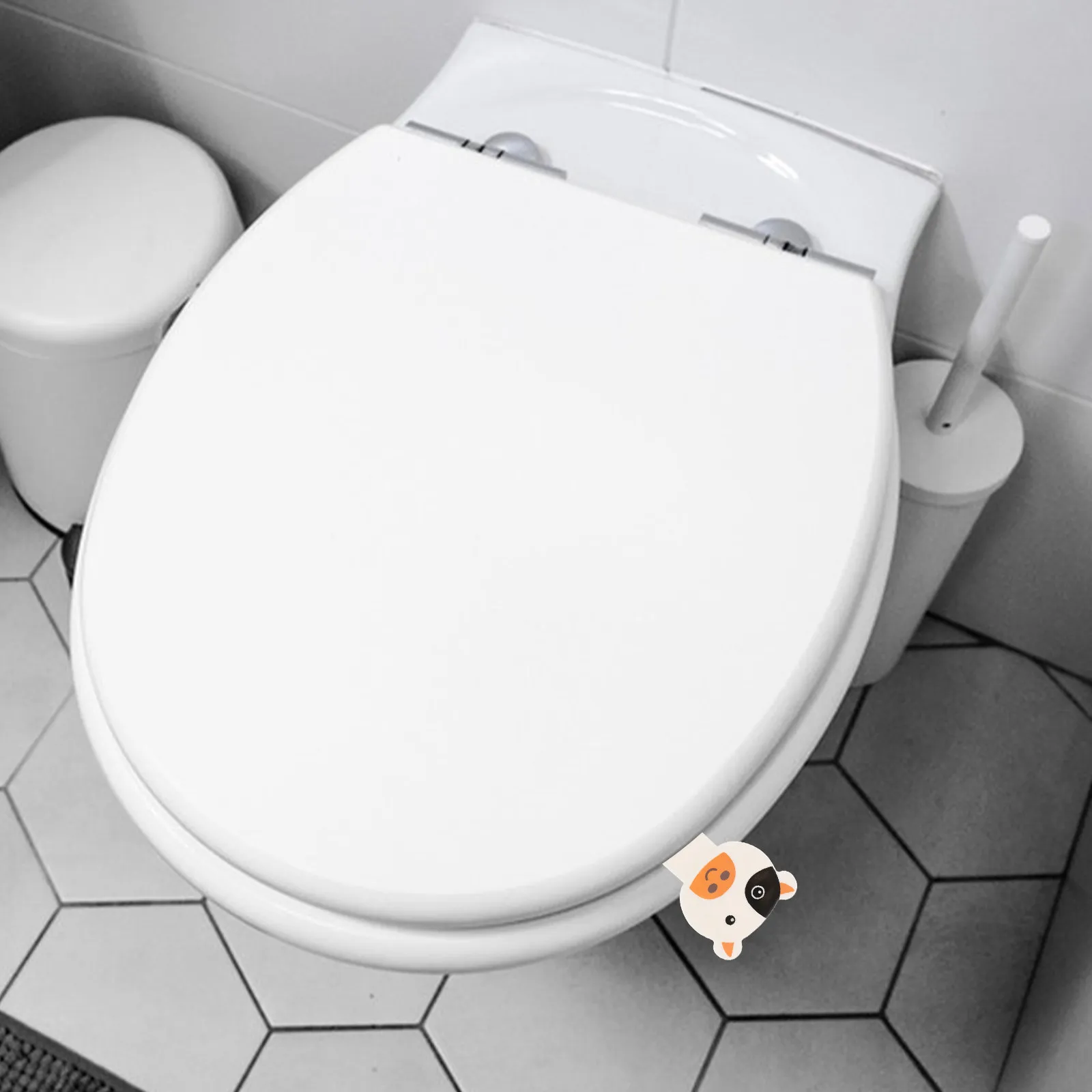 2Pcs Toilet Lid Lifter Cartoon Style Adhesive Handle Bathroom Toilet Seat Cover Riser Tool Clean Hands Touch Free Accessory