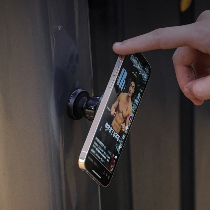 

Сильный магнитный держатель для телефона для автомобиля, поворот на 360 градусов, настенное крепление, алюминиевый сплав для фитнеса, комнаты, кухни, ванной комнаты