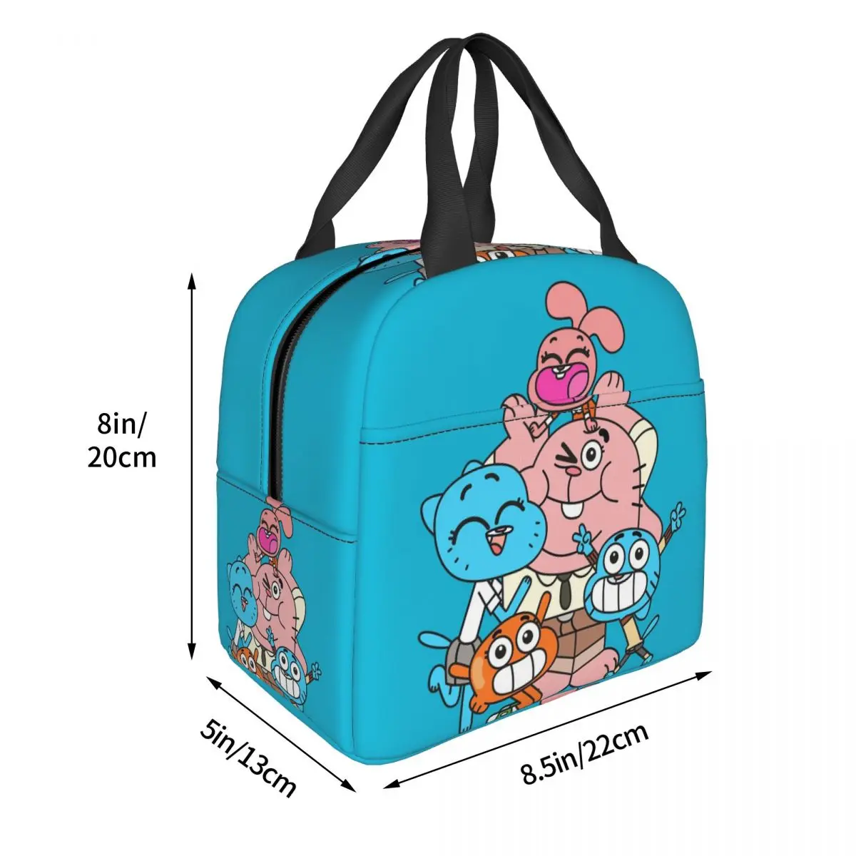 The Amazing World Of Gumball Insulated Lunch Bag for Women Children Leakproof Food Boxes Thermal Lunch Box Tote