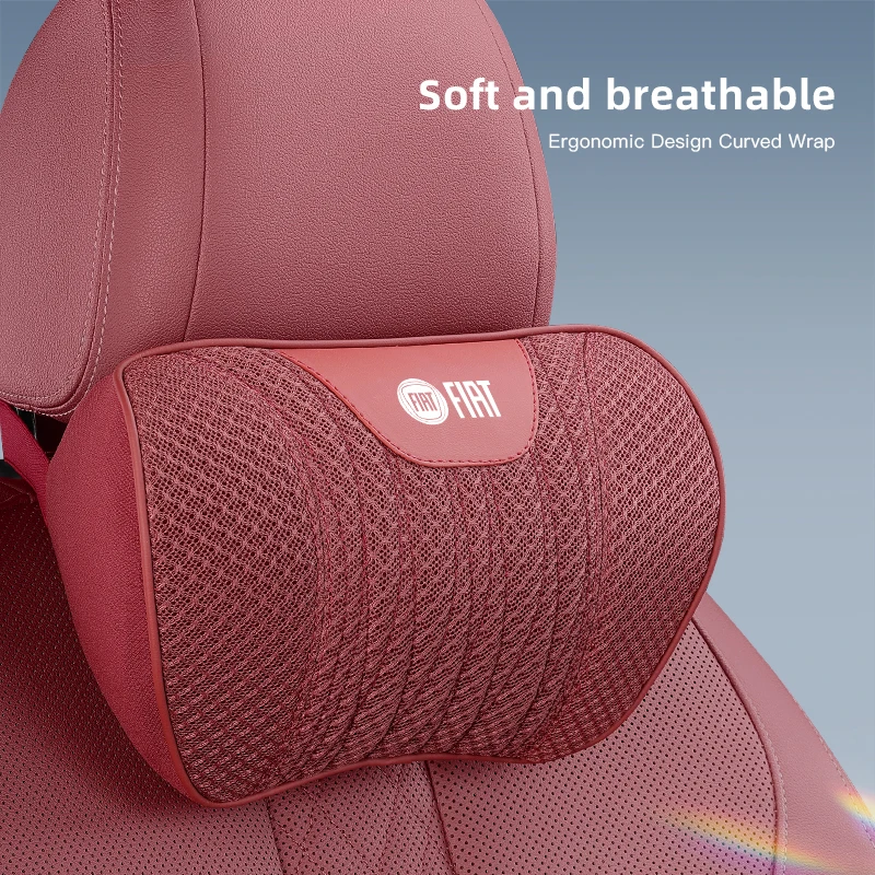 

Fiat Car Seat Set Ice Silk Headrest Lumbar Cushion Accessories For Ducato Panda Pondo FR 500 Punto Abarth Doblo Bravo Freemont