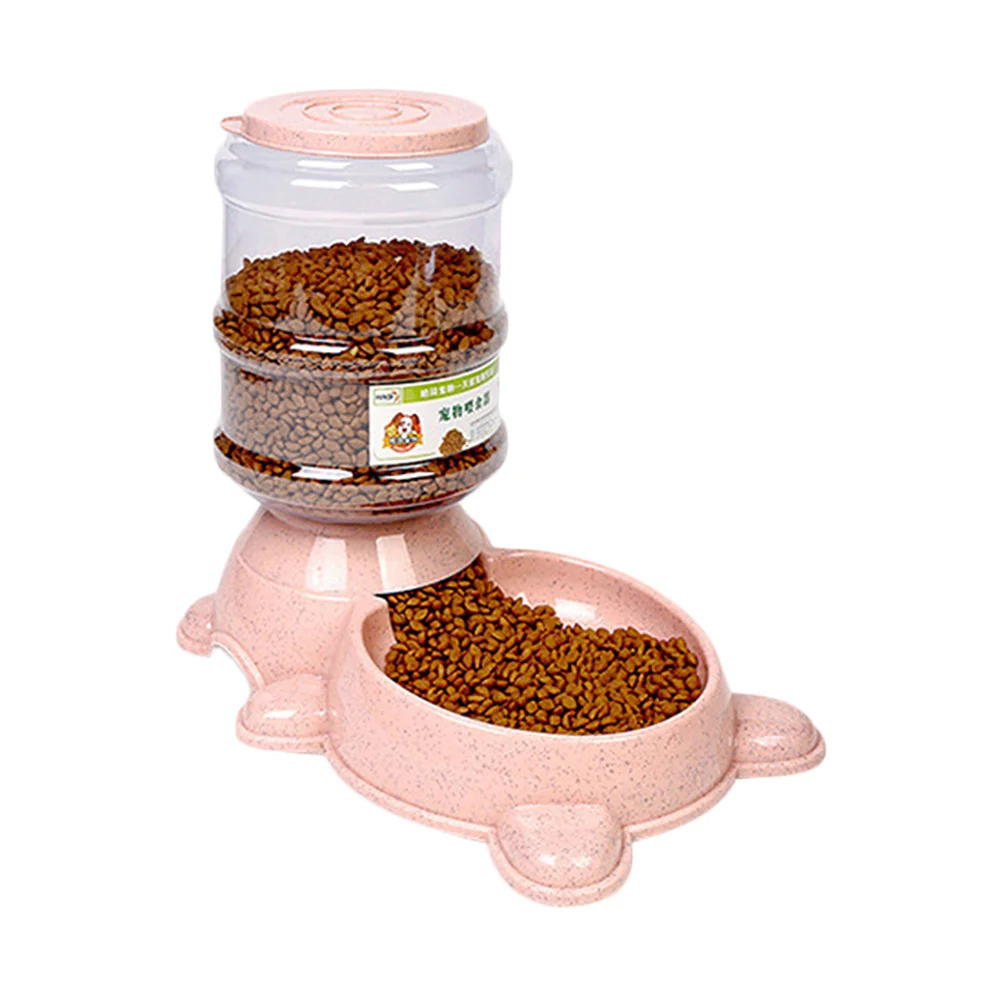 

1Pcs Pet Food Automatic Dispenser Easy Clean Split Design Shallow Trough Feed Container for Dogs Cats Home Travel