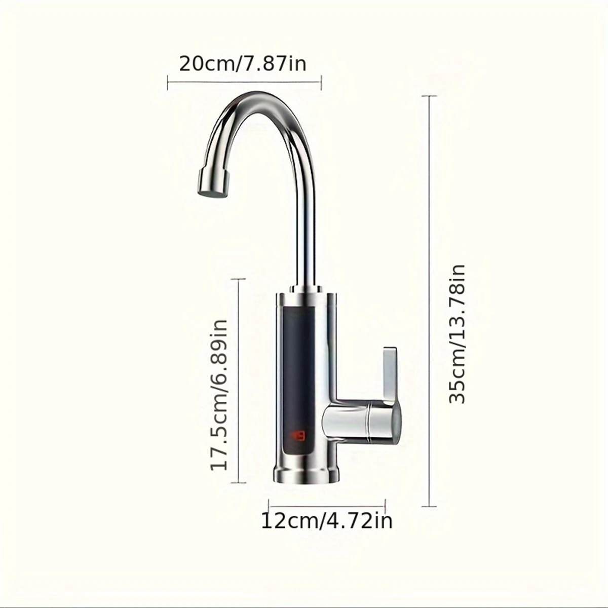 Instantaneous Digital Display Electric Kitchen and Bathroom Quick-heating Heating Faucet RX-011-1