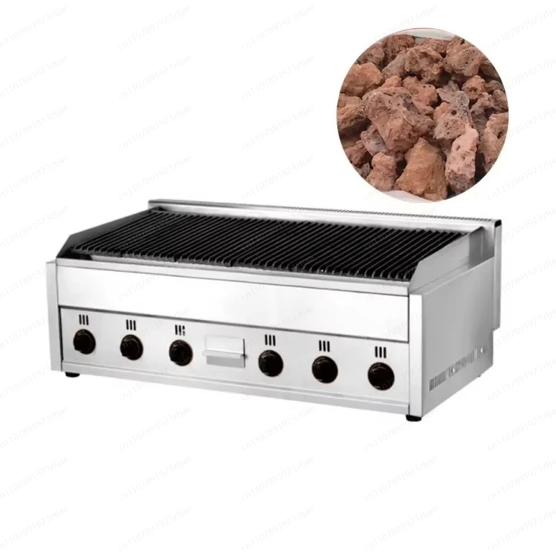 Commercial gas hot melt rock grill/steak grill machine