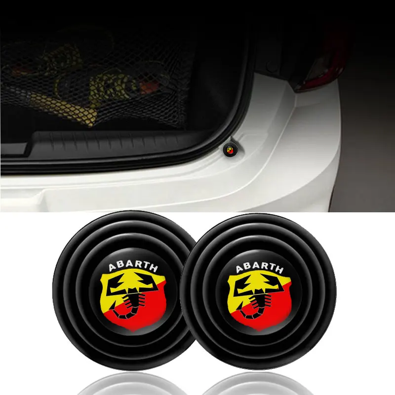 4PCS Silicone Car Door Shock Pad Soundproofing Mat Accessories For Abarth Fiat Ducato 500 500L 124 Spider Coupe Panda Doblo etc