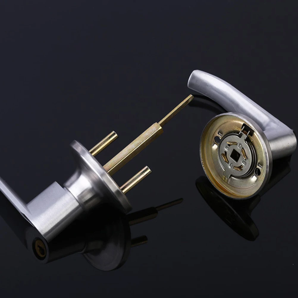 

Stainless Steel Door Handle Lock with Key for Bathroom Bedroom Indoor Commercial Safety Latch Hotel Privacy