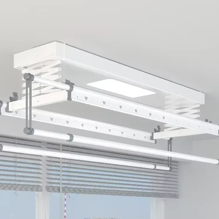 Colgador plegable automático multifuncional para lavandería de techo eléctrico con control remoto inteligente, estante de secado, gran oferta