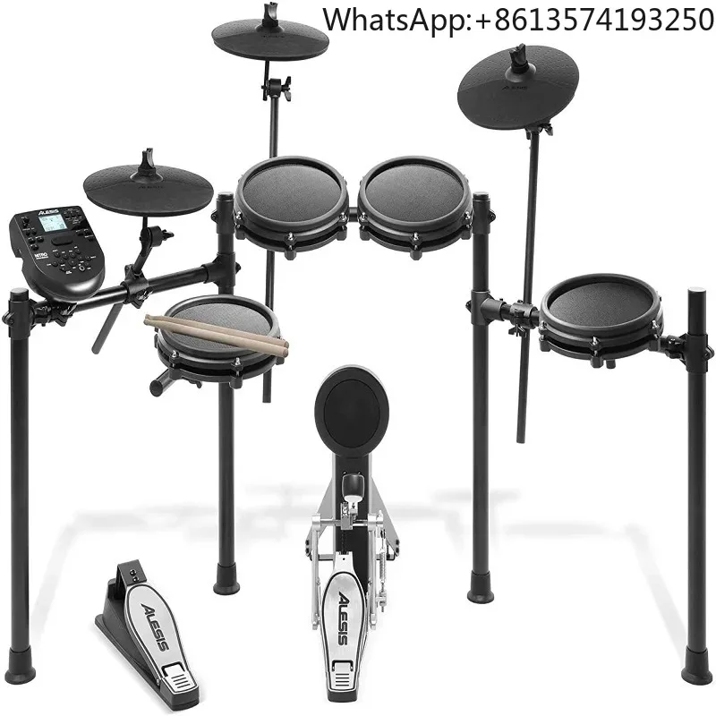 【Depósito de reserva】Auténtico kit de batería electrónica Alesis Nitro Mesh de ocho piezas, totalmente de malla, con un sonido súper sólido