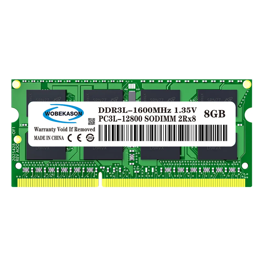

DDR3L 4 ГБ 8 ГБ 16 ГБ Память для ноутбуков RAM PC3L 1066 1333 1600 МГц 8500 10600 12800 204Pin 1,35 В SODIMM DDR3L Оперативная память для ноутбука