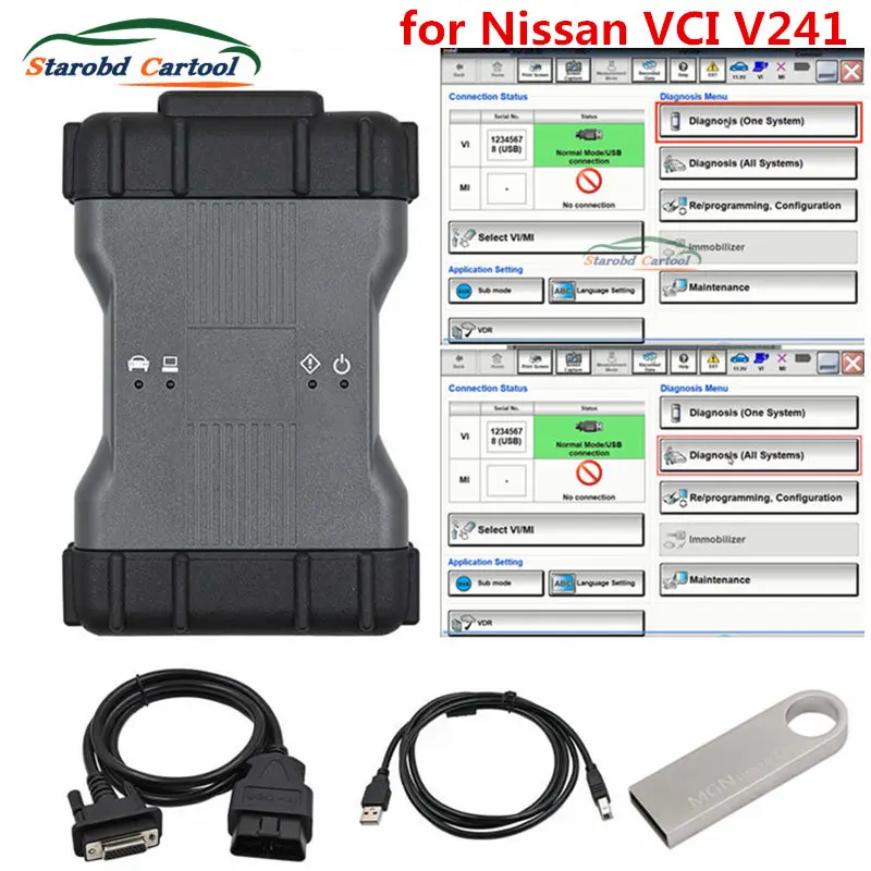 Best V241 for NISSAN VCI Support WIFI for Nissan Can Line after 2005 year with Consult III Plus V241 OBD2 Diagnostic Tool