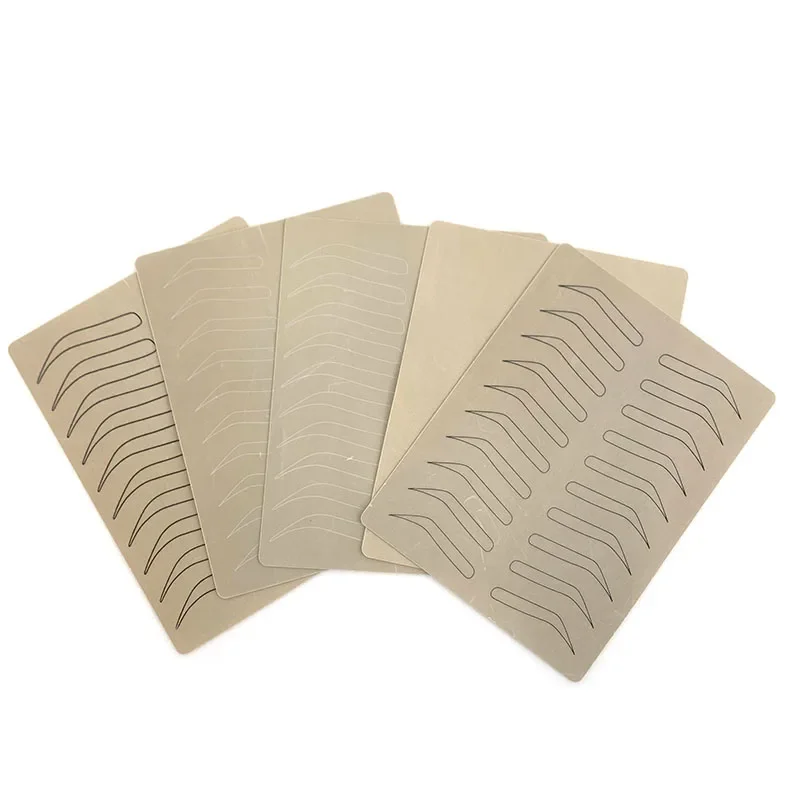 

Принадлежности для микроблейдинга, практика бровей, латексная кожа, перманентный макияж, тренировка татуировки бровей, обе стороны, чернила не требуется, линия точек