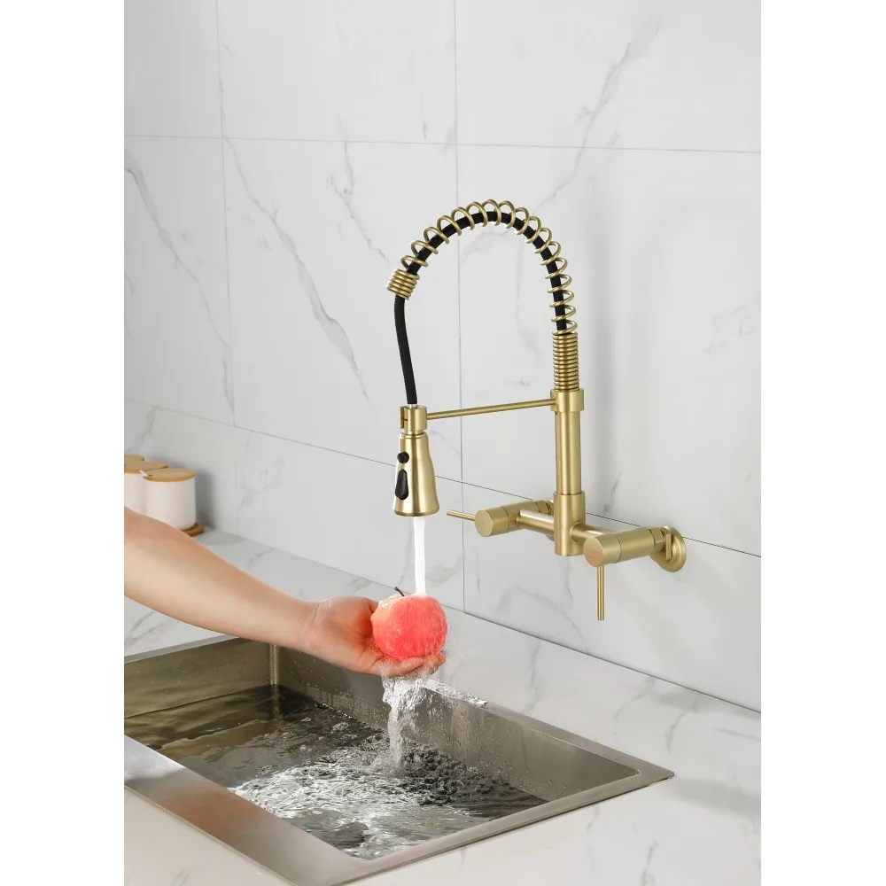 3 Functions Wall Mounted Bridge Kitchen Faucet