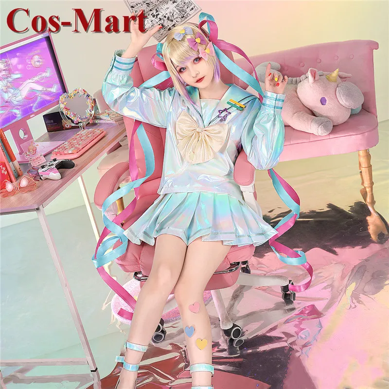 

Cos-Mart Hot Game NEEDY GIRL OVERDOSE KAngel Cosplay Costume Sweet Lovely Uniform Skirt Activity Party Role Play Clothing