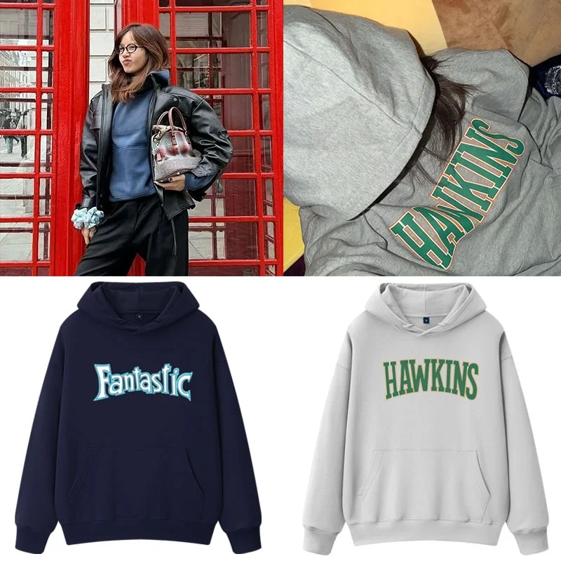 

Худи на весну-осень с начесом, повседневная тонкая толстовка свободного кроя из дышащей смесовой хлопковой ткани