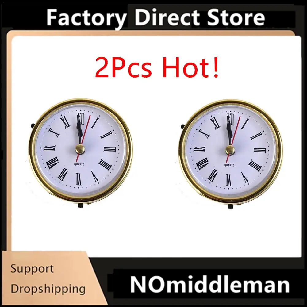 

2Pcs High Quality Vintage Black Metal Art Table Clock With Watch Desktop Clock Accessories New Arrival