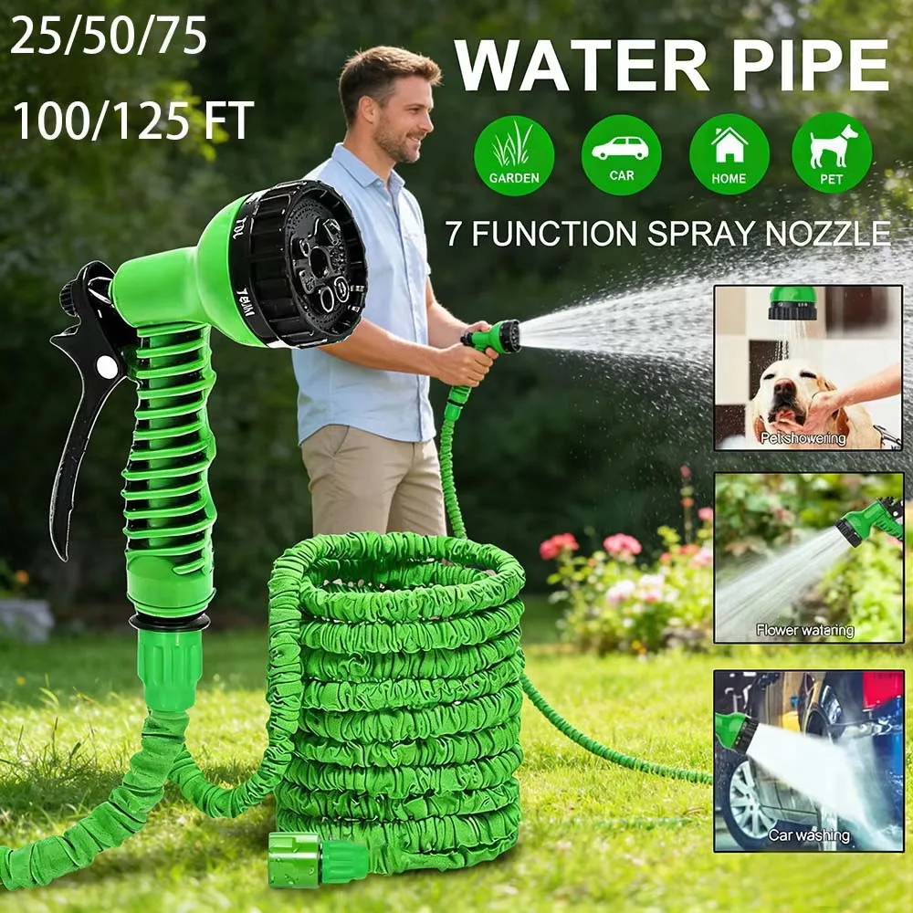 2026 Expandable Magic Hose, High-Pressure Car Wash, 7Water Spraying Functions, Water Gun, Home Garden Watering Hose garden hose