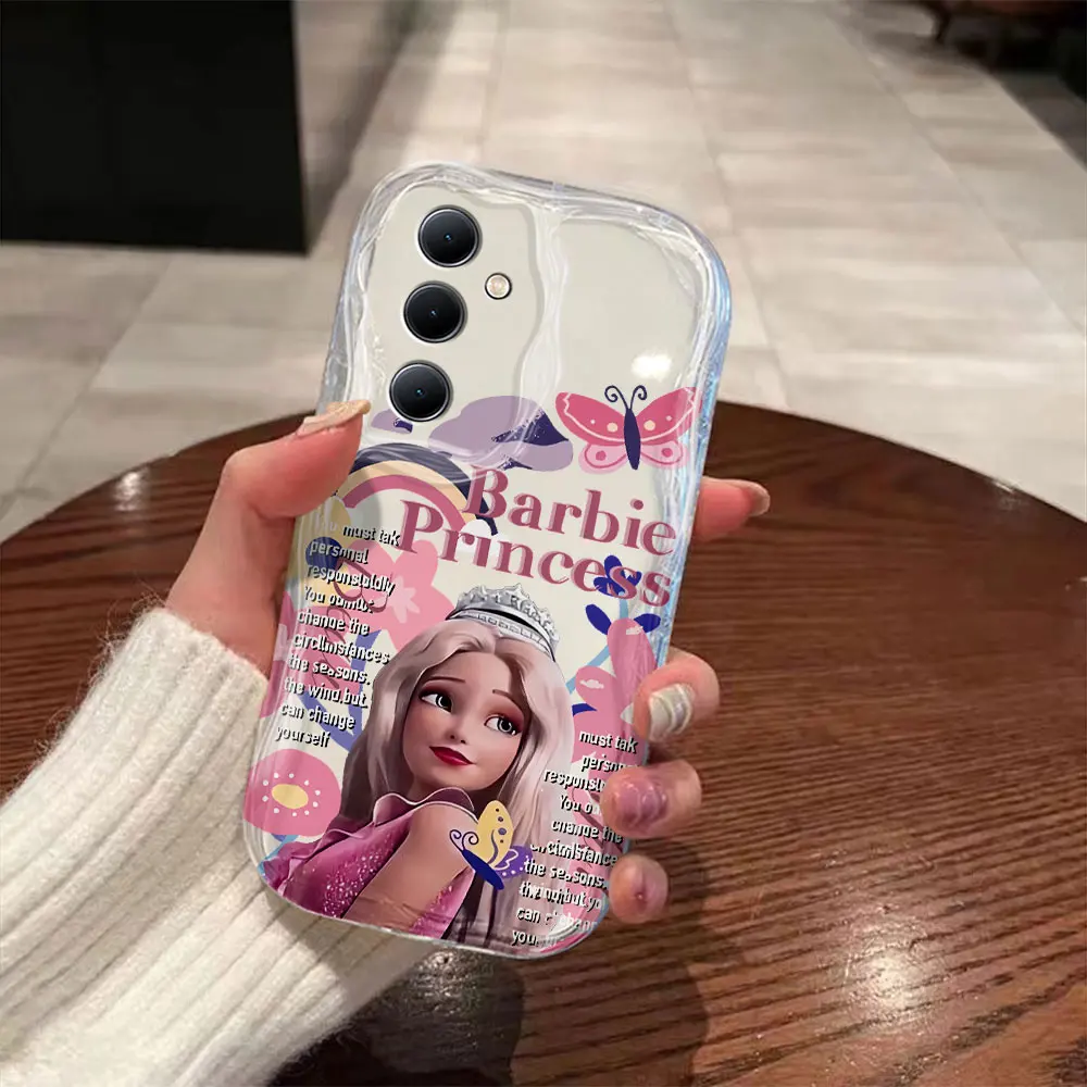 Toy B-Barbies doll 3D Wave Phone Case For OPPO Reno 11 F 8 T 7 Z 6 5 4 Pro F23 F11 F9 4G 5G Soft Silicone Back Cover image 3