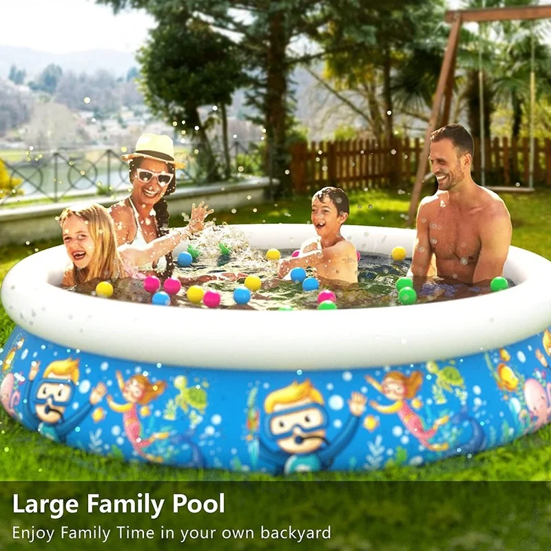 Inflatable Kids Swimming Pool Wading Pool for Toddlers Durable Swimming Pool Summer Outdoor Round Kids Swimming Pool Adult