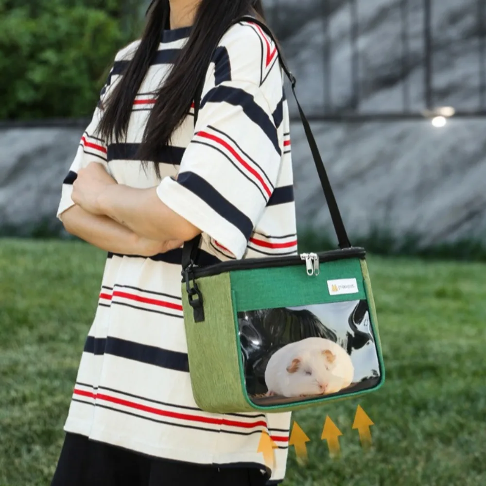 Portable Small Pet Bag Hamster Transporter Breathable Rabbit Carrier Travel Carrying for Guinea Pigs Pigami Squirrel Supplies