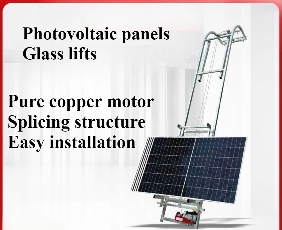 Photovoltaic Panel Lift Glass Door and Window Lift Automatic Top Turning Portable Small Ladder Transport Lifting Platform