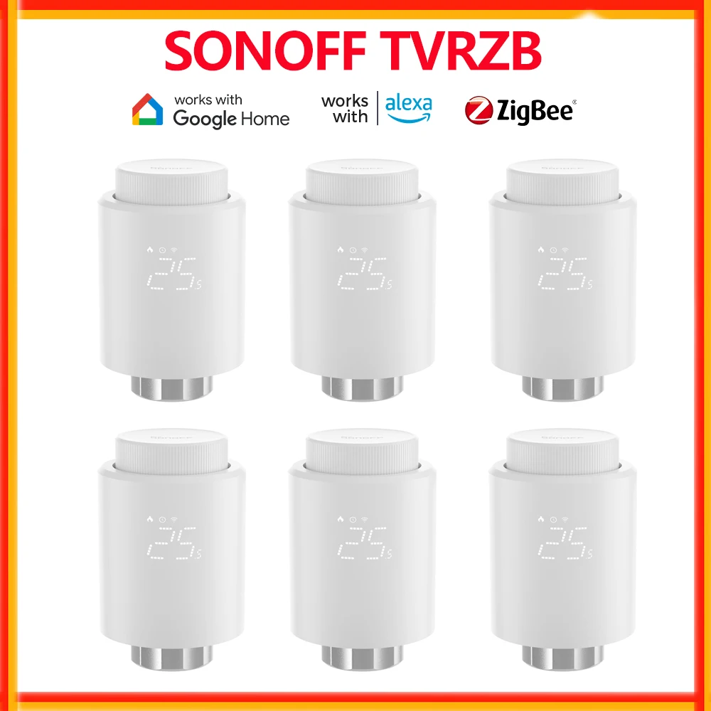 

SONOFF Zigbee Thermostatic Radiator Valve Temperature Smart Remote Control Energy Saving Via eWelink APP Zigbee Hub Required