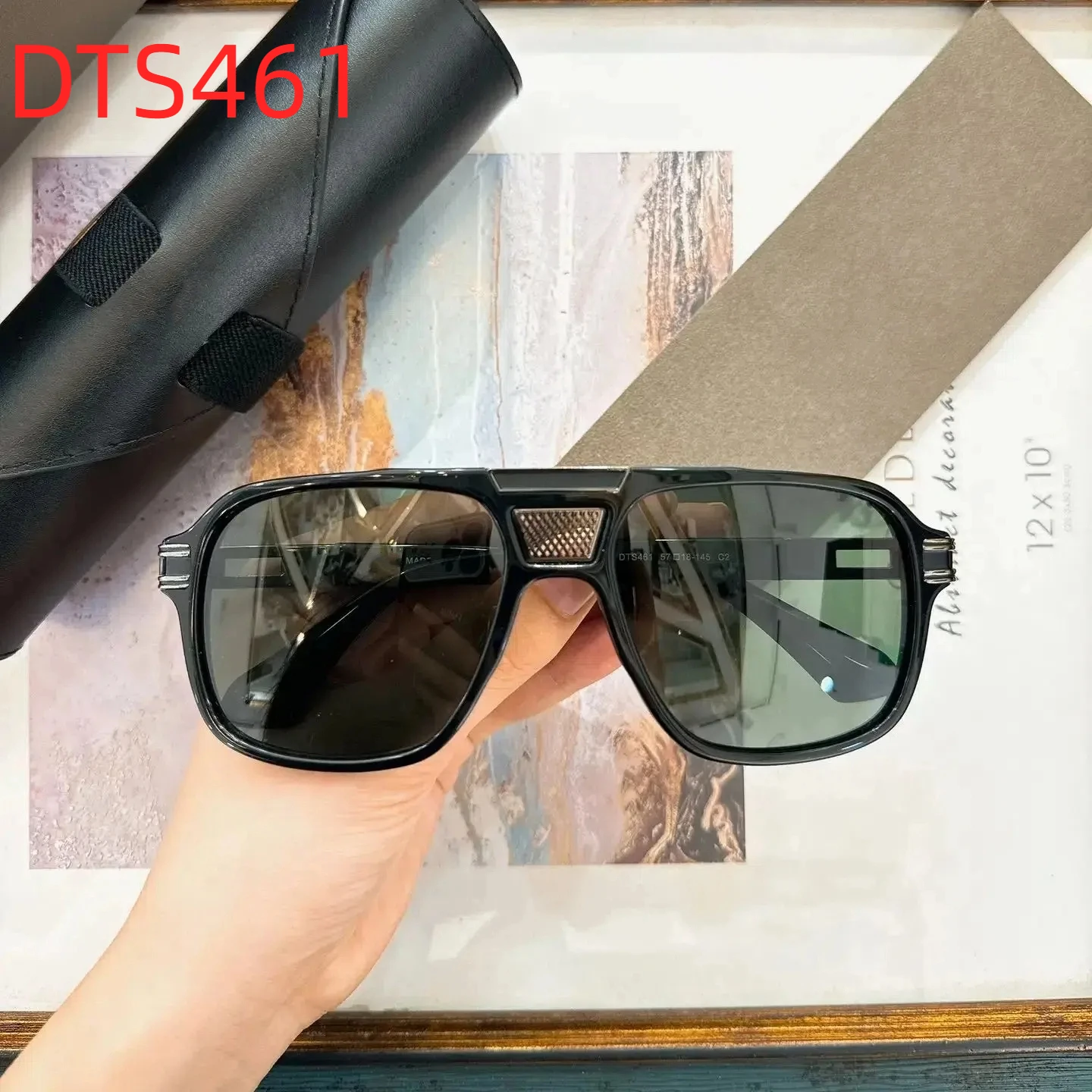 

Оригинальные LIANGCHENDITA DTS461, темно-зеленые линзы, черная ацетатная оправа, мужские солнцезащитные очки, винтажные повседневные женские очки для пар