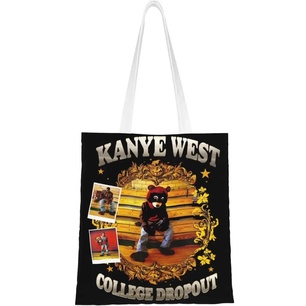 Sac fourre-tout en toile Kanye West imprimés pour hommes et femmes, design unique esthétique, sac à provisions, album de décrochage, rap, hip hop, Sared Ye