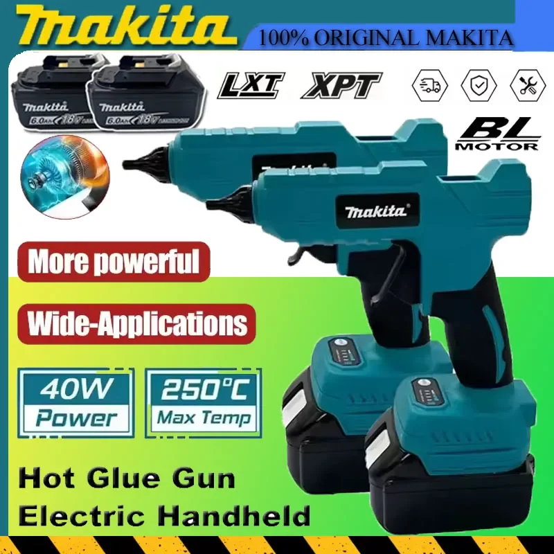 

Makita Cordless Electric Handheld Hot Glue Gun Repair DIY Tool Hot Melt Welding Hot Air Gun Anti-scald Nozzle for 20V Battery
