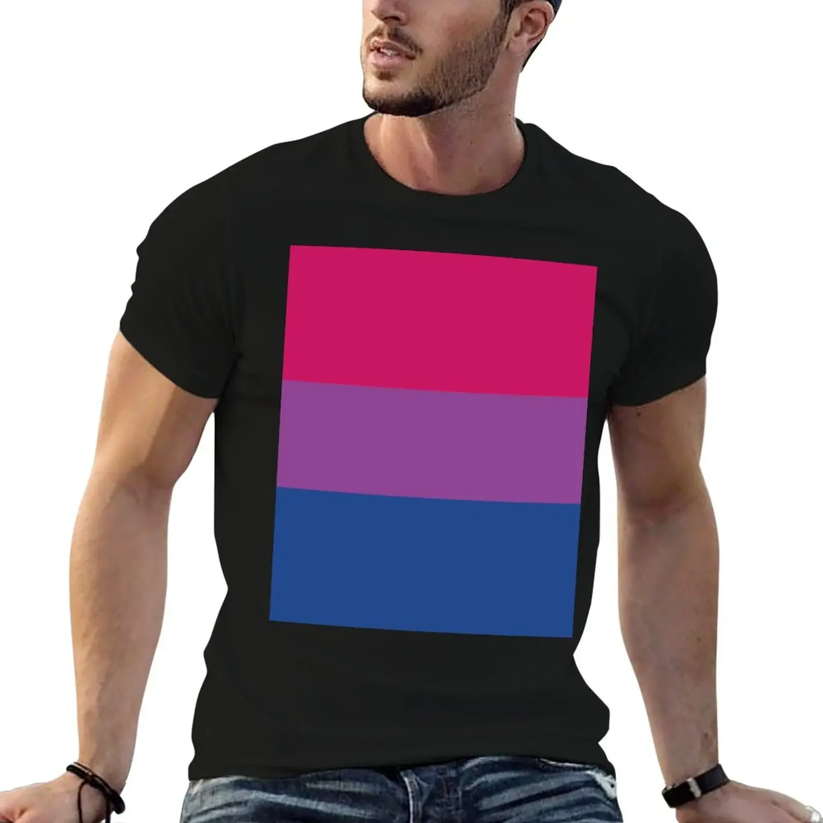 

Bisexual Pride Flag T-Shirt kawaii clothes sweat mens vintage t shirts