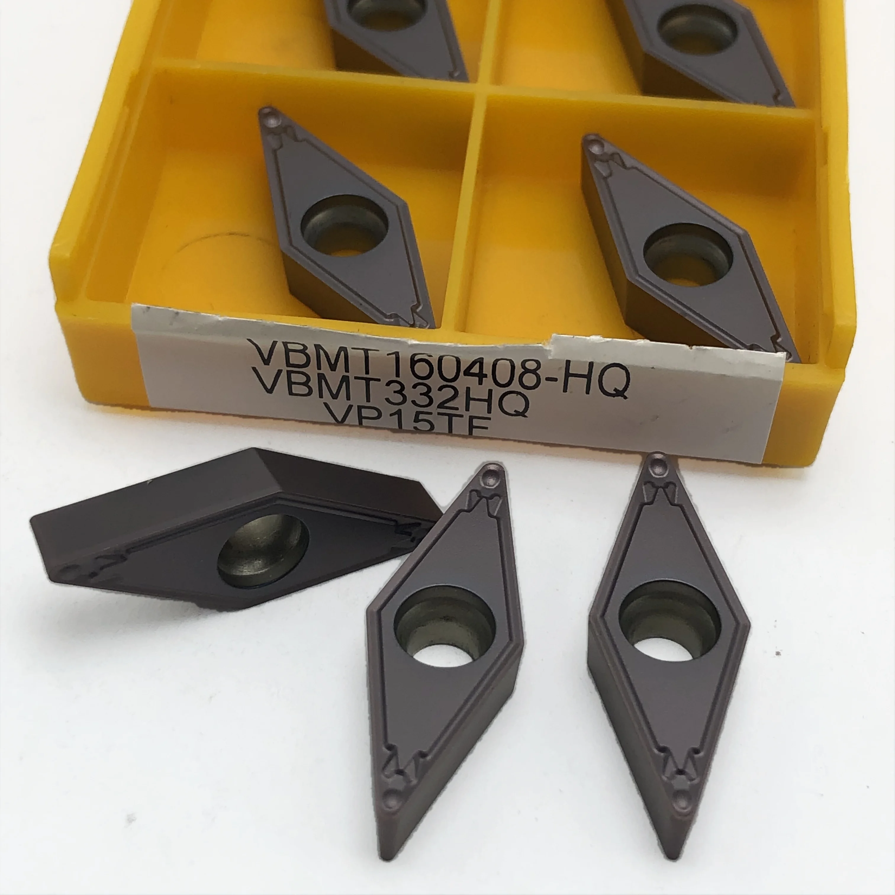Ferramenta de torneamento externo para aço, Lâmina de carboneto, Torno CNC, Inserção, Aço inoxidável, VBMT160404 VBMT160408 VP15TF