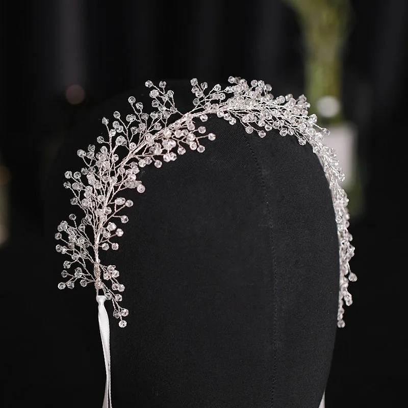 Wedding Full Crystal Headband Tiara Rhinestone Wedding Bridal Hair Accessories Jewelry Band Hairband Headband For Women Bride