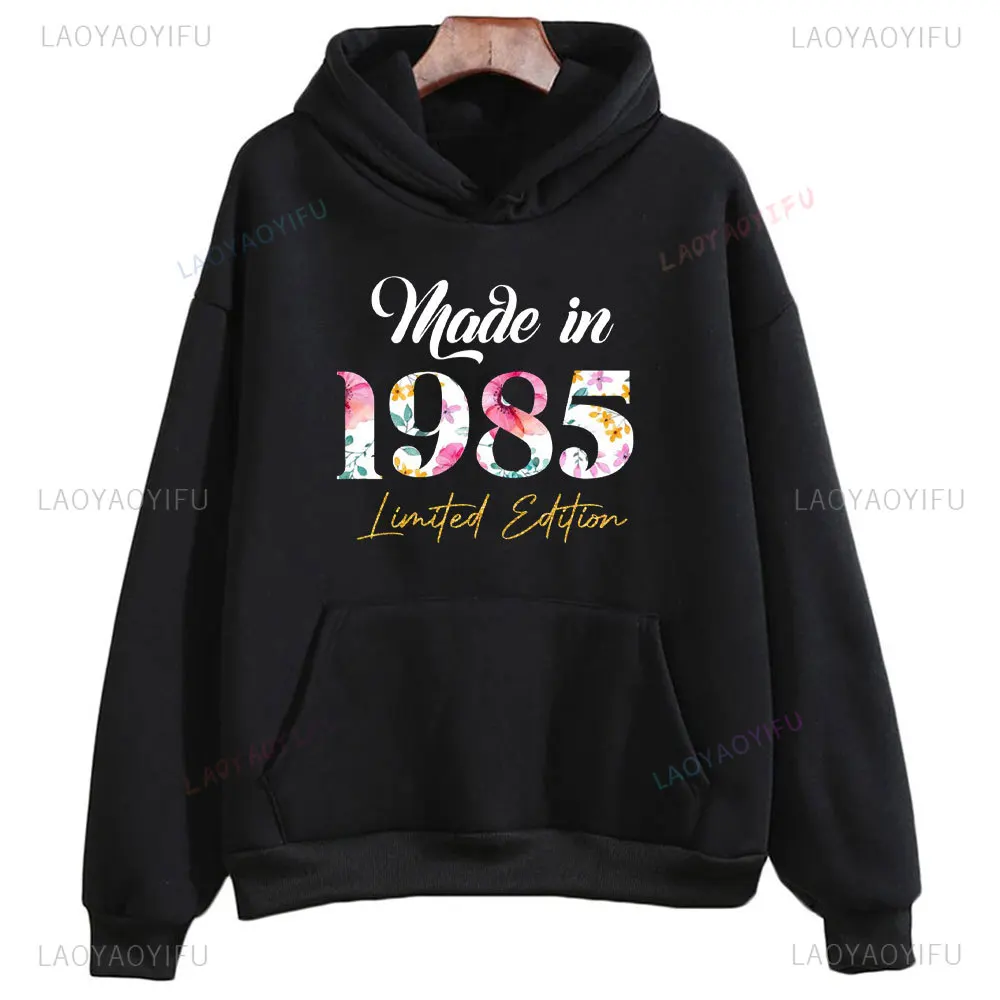 Made in 1985 40th Birthday Sweatshirt Years Old Gift for Mom Dad 40th Birthday Idea Fashion Hoodies Unisex Long Sleeve Pullovers