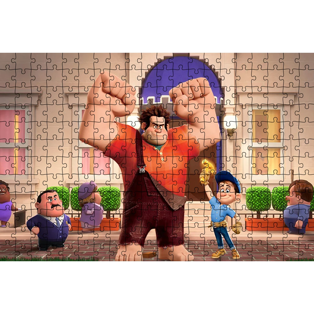 Disney Cartoon Puzzle Kids Toys Puzzle Disney Wreck-It Ralph Development Brain Adult Movie Poster Anime Cartoon Handicraft Art