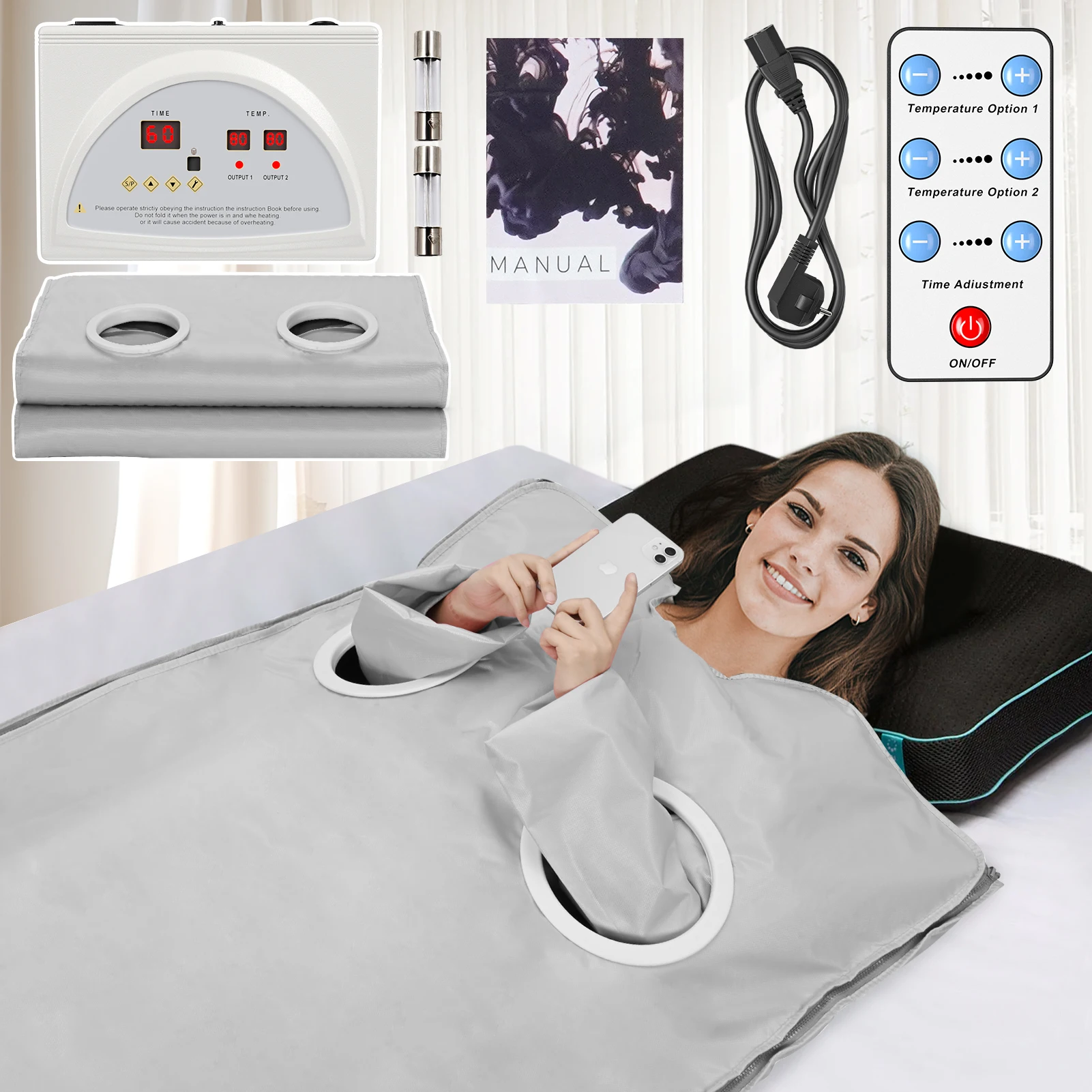 Electric Sau-na Blanket Professional Digital Loss Weighted Electric Blanket for Home beauty salon