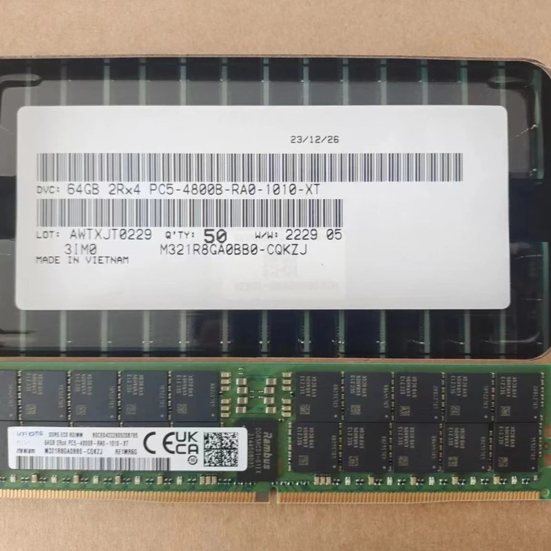 

64GB DDR5-4800 PC5-38400 ECC memory RDIMM M321R8GA0BB-CQK