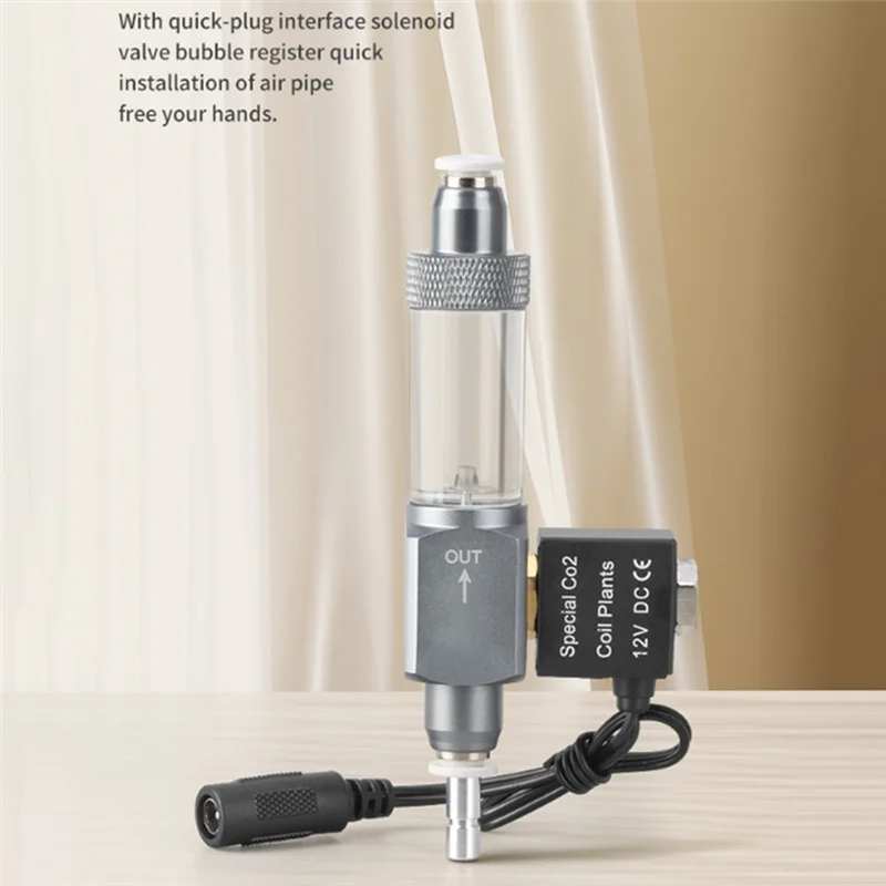 A05G-CO2 เครื่องกําเนิดไฟฟ้าแทรกวาล์วแม่เหล็กไฟฟ้า Bubble Gauge ถังปลาดิบวัสดุ Reaction CO2 ชุดเครื่องกําเนิดไฟฟ้า EU Plug