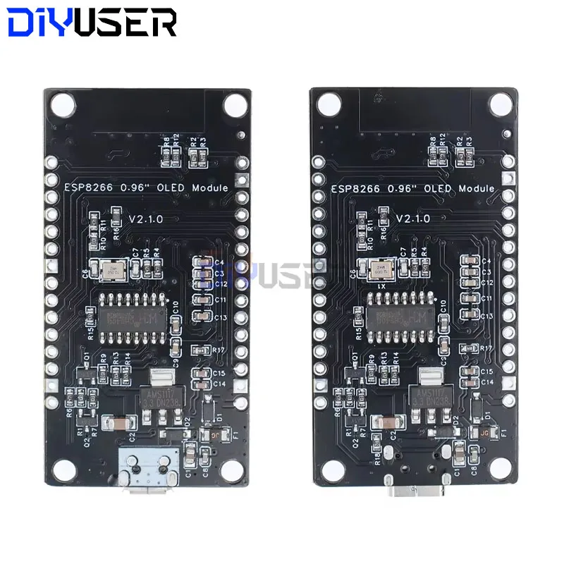 NodeMCU ESP8266 V3 Development Board With 0.96 Inch OLED Display CH340 ESP-12F WiFi Module TYPE-C USB For Micropython