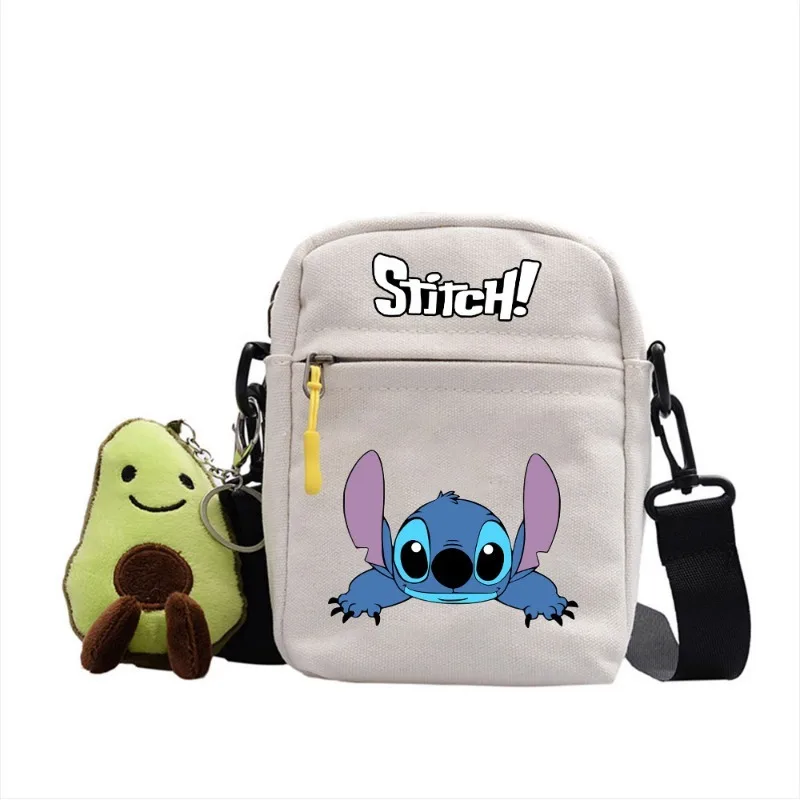 Disney Lilo Stitch Women Shoulder Crossbody Bags Canvas Small Female Bag Students Single Shoulder Mobile Phone Handbag New 2024