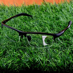 Al-mg Alloy Sporty Delicate Hinge Half-rim Black Frame Cool Men Progressive Multifocal Limited Reading Glasses +0.75 to +4