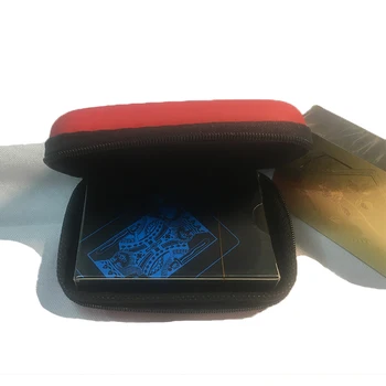 Spielkarten-Aufbewahrungstasche, Reißverschluss, Schmuckschatulle, 11,5 cm x 7,5 cm, Aufbewahrungsbehälter für Brettspiele, Geschenkboxen, Sammelkarten