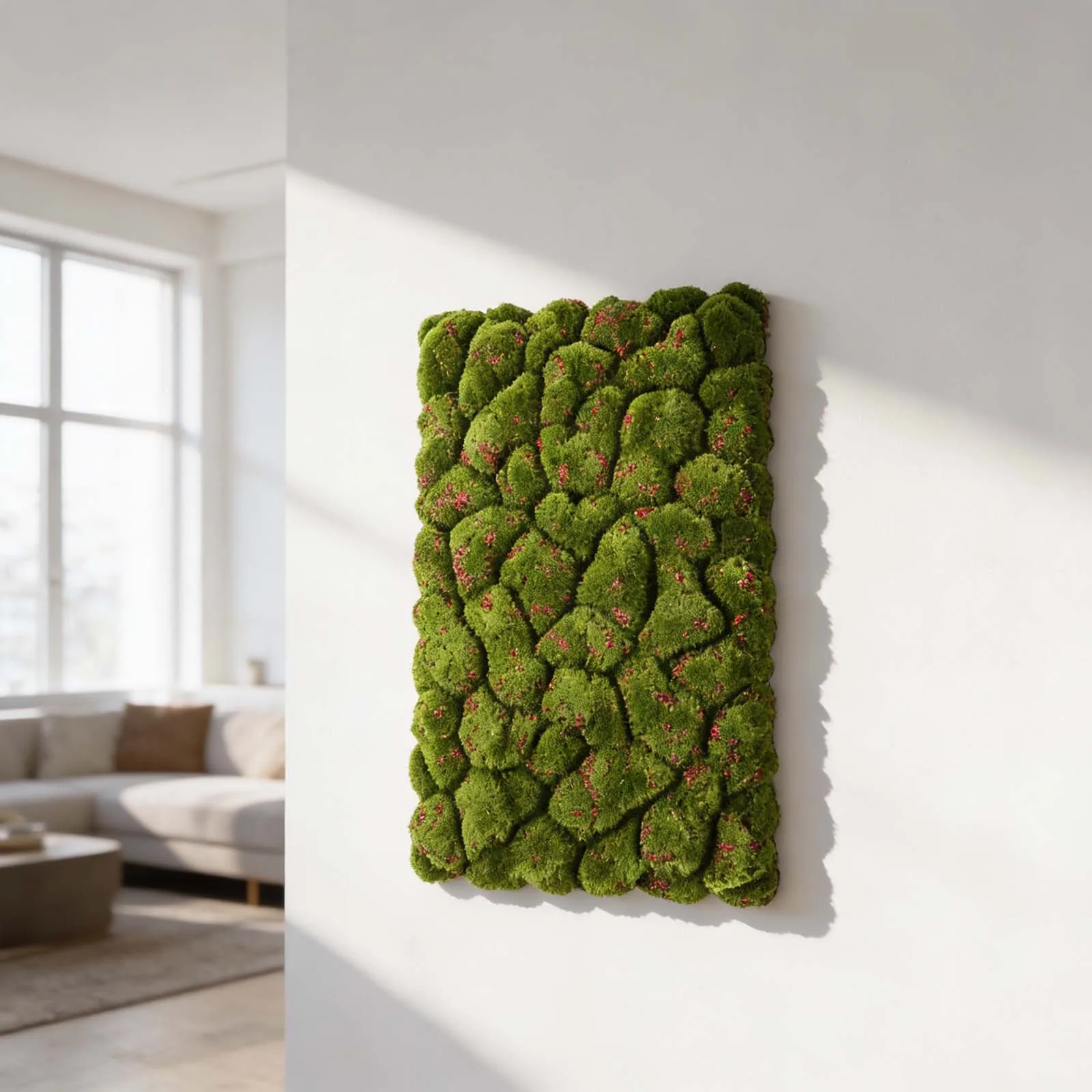 Simulated Moss Foam Board 31x47cm Green Brown Flocked Fake Stone Plant Background Wall For Home Garden For Hotel Mall Decor DIY